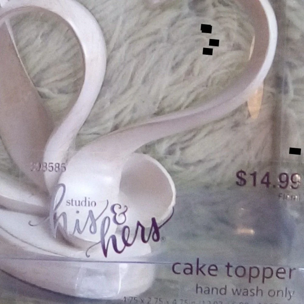 Cake Toppers (2) Wedding Anniversary Party Celebration Decor(Studio His&hers)